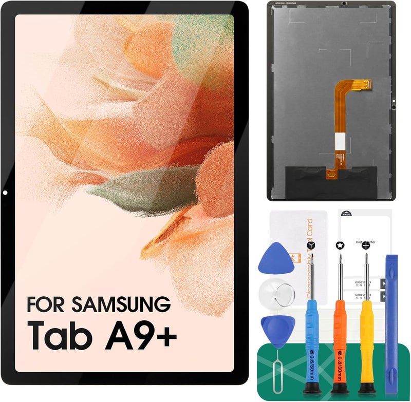 SRJTEK for Samsung Galaxy Tab A9+ Screen Replacement for Samsung Tab A9 Plus LCD Display Digitizer Touch Screen Assembly Repair Kits SM-X210 SM-X215 SM-X216B Black - Image 1